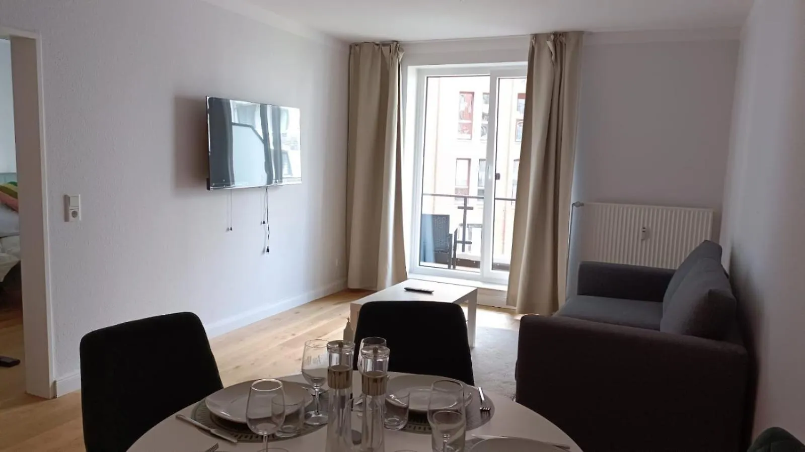 아파트 Aparthotel Schlachte Bremen City Balkon